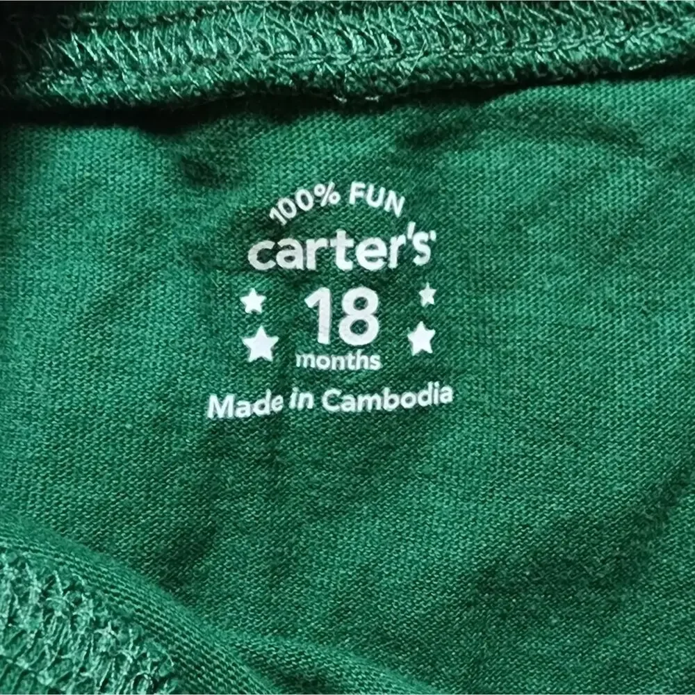 Carter's Boy's Infant Football Graphic Long Sleeve Bodysuit Size 18 Months 18M